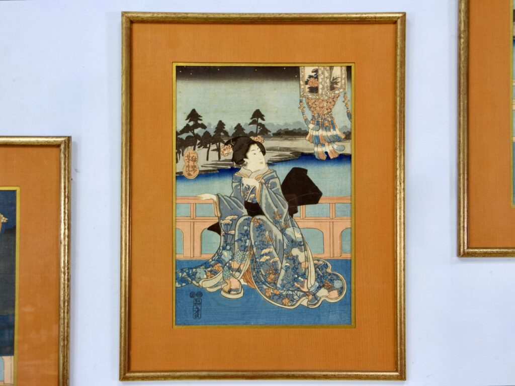 Триптих жіночих портретів у стилі укійо-е