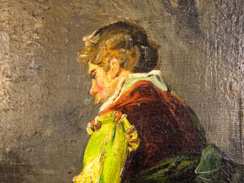 BN4A9149 Антикварний живопис «Гра в шахи»