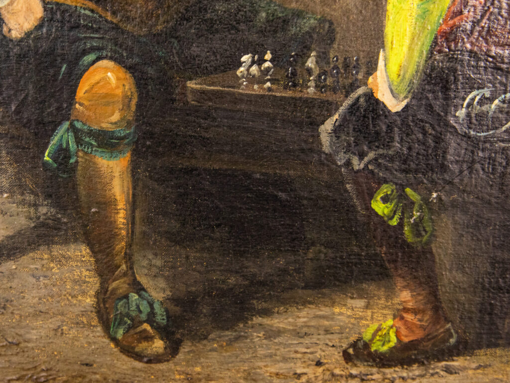 BN4A9150 Антикварний живопис «Гра в шахи»