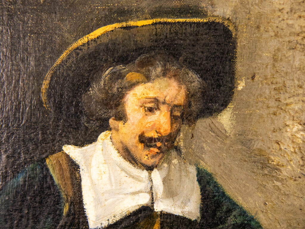 BN4A9154 Антикварний живопис «Гра в шахи»