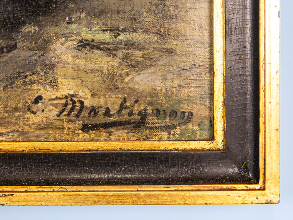 BN4A9157 Антикварний живопис «Гра в шахи»