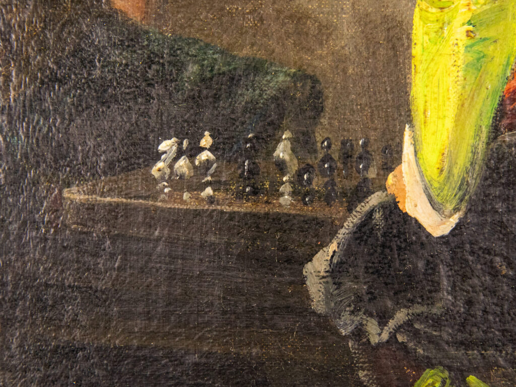 BN4A9163 Антикварний живопис «Гра в шахи»