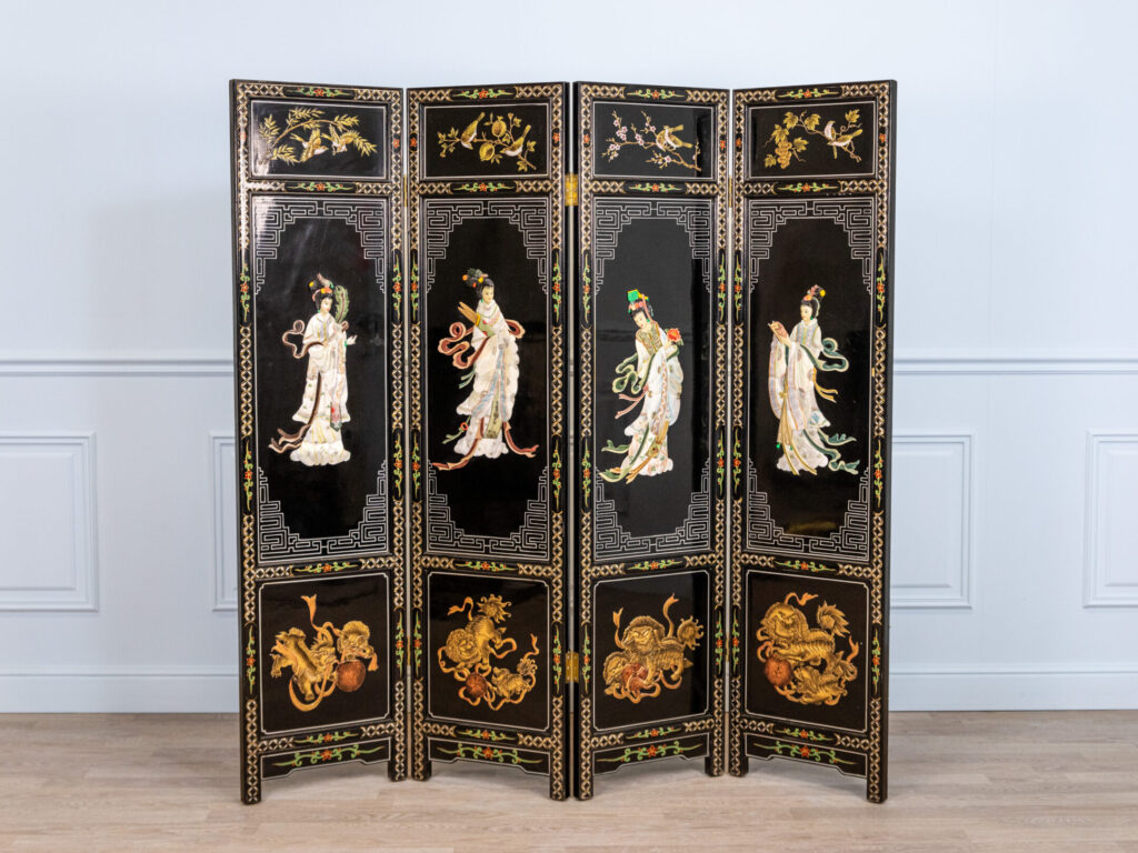 BN4A9214 Вінтажна ширма з інкрустацією в стилі Шинуазрі