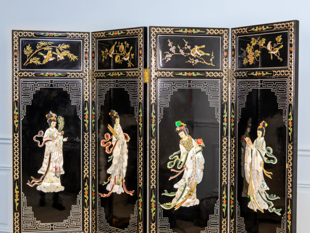 BN4A9250 Вінтажна ширма з інкрустацією в стилі Шинуазрі