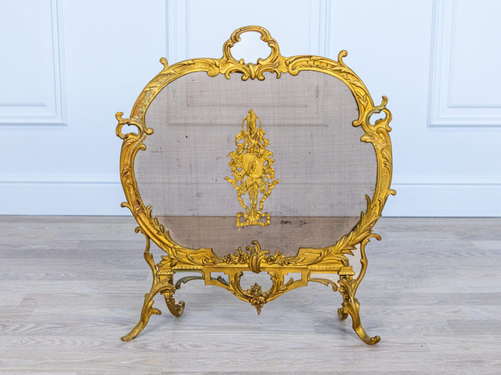 BN4A9294 Антикварний камінний екран у стилі Рококо