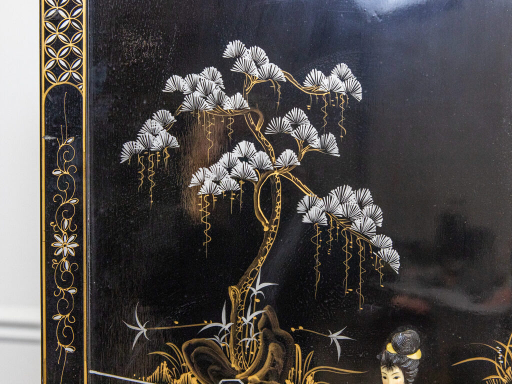 Вінтажна ширма з інкрустацією в стилі Шинуазрі