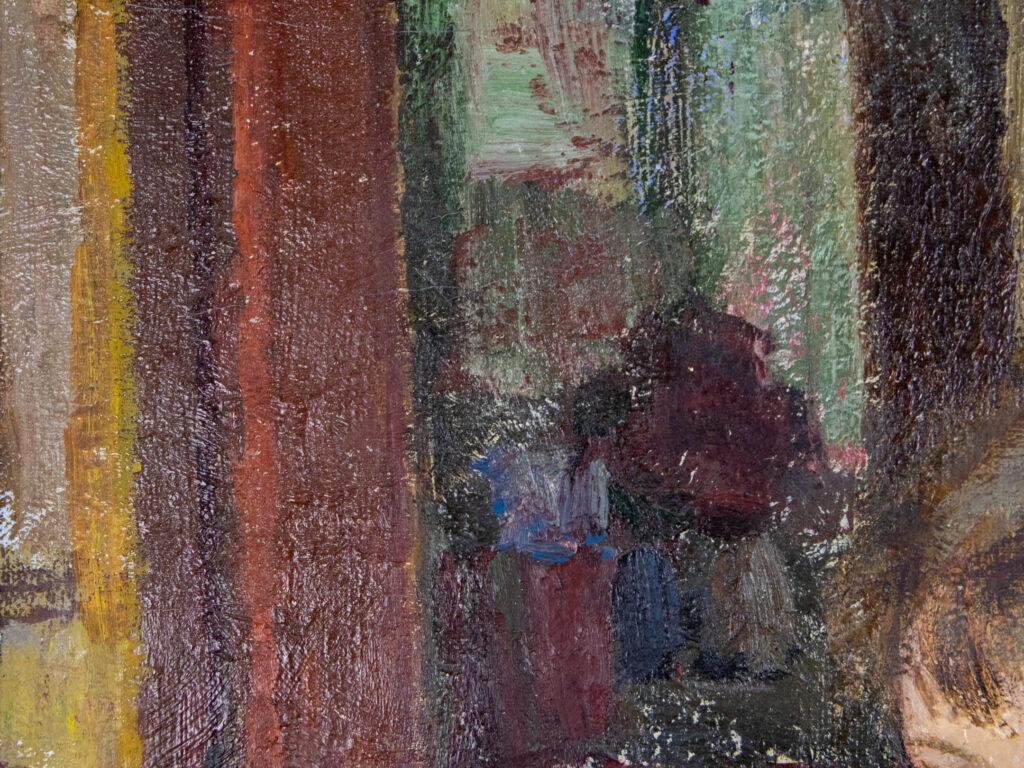 Антикварний живопис «Дівчинка з собачкою», Борис Гладченко