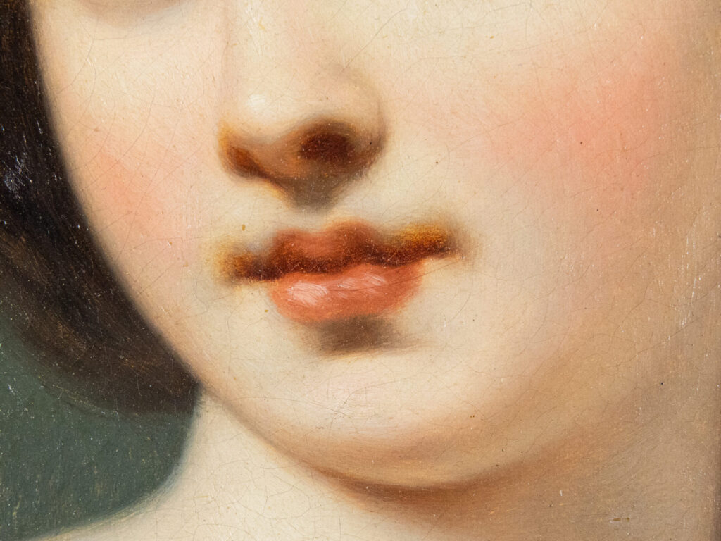 Антикварний портрет молодої дівчини