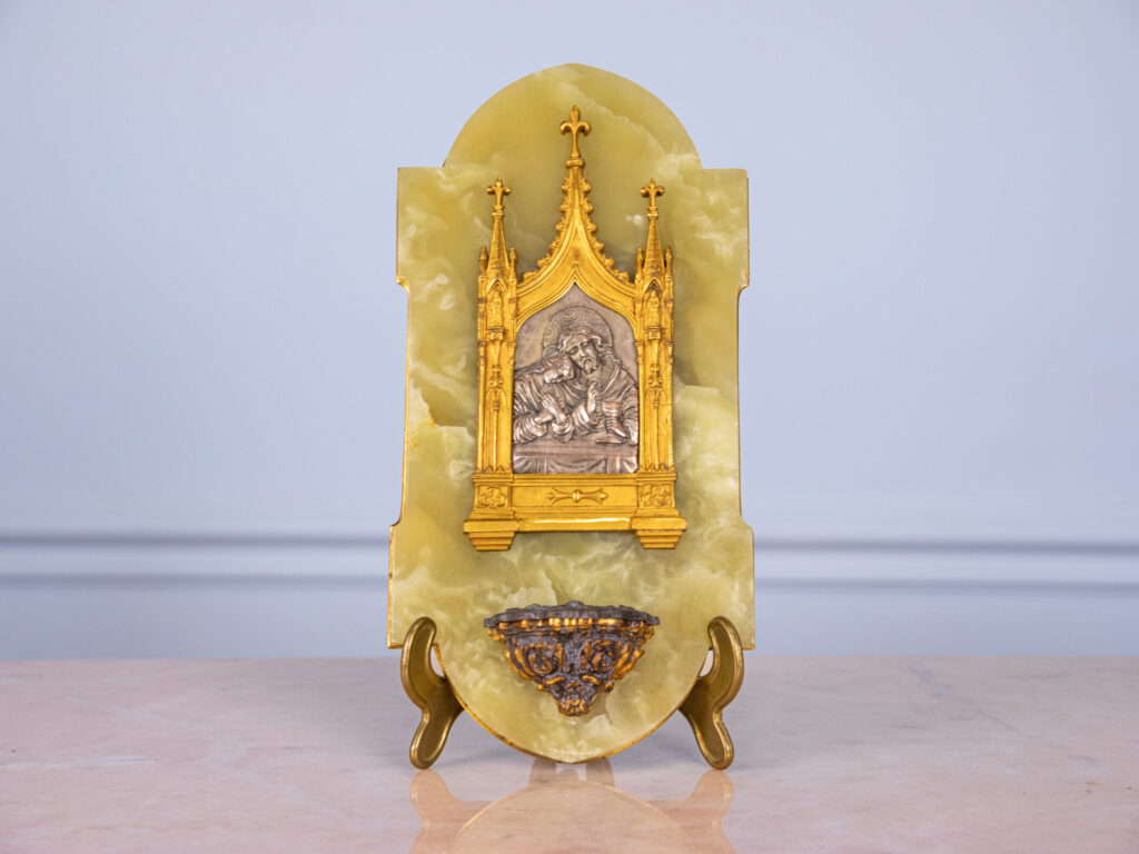 Антикварний образ з чашею для святої води