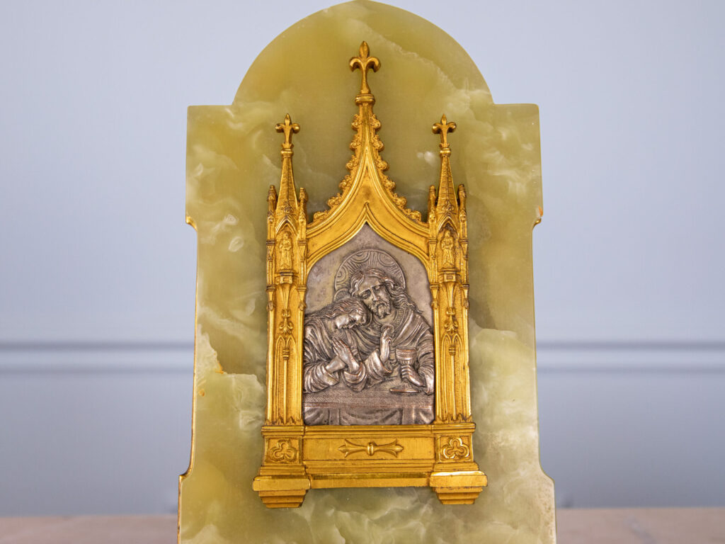 Антикварний образ з чашею для святої води