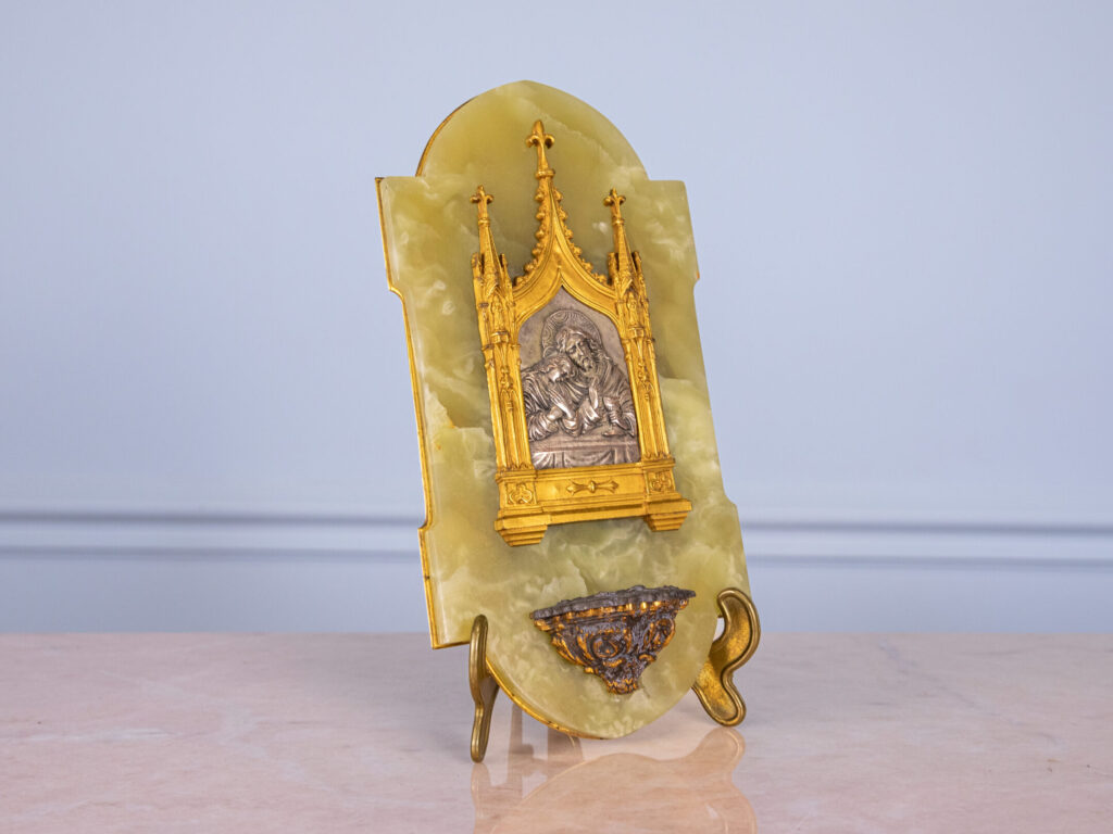 Антикварний образ з чашею для святої води