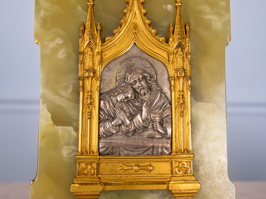 Антикварний образ з чашею для святої води