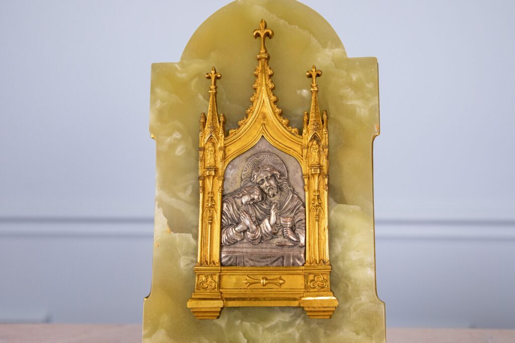 Антикварний образ з чашею для святої води