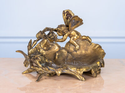 Антикварная бронзовая чернильница по модели Иполита Франсуа Моро