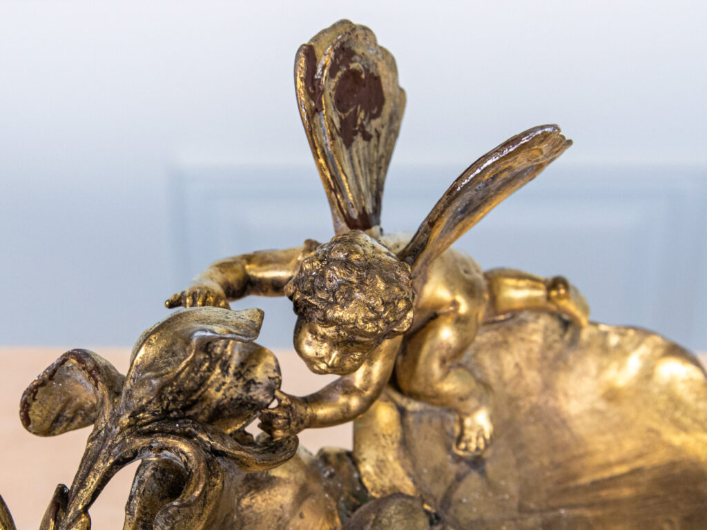 Антикварная бронзовая чернильница по модели Иполита Франсуа Моро