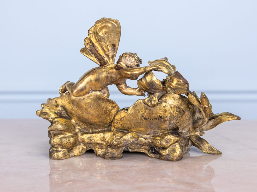 Антикварная бронзовая чернильница по модели Иполита Франсуа Моро