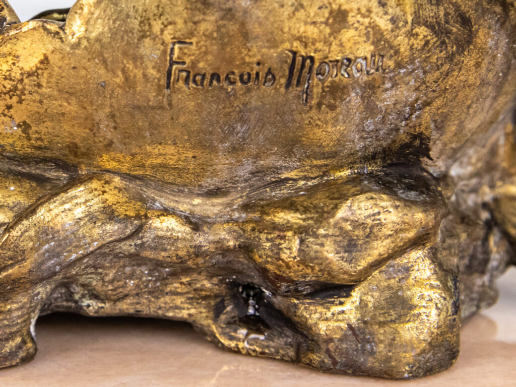 Антикварная бронзовая чернильница по модели Иполита Франсуа Моро