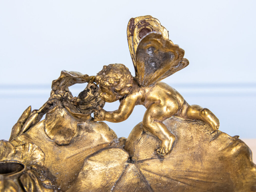 Антикварная бронзовая чернильница по модели Иполита Франсуа Моро