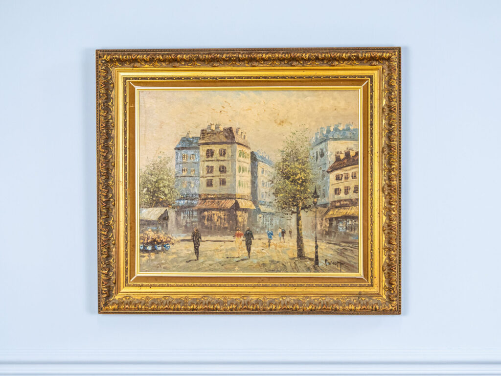 BN4A1019 Антикварний живопис «Вулиця Парижа», К. Бернетт