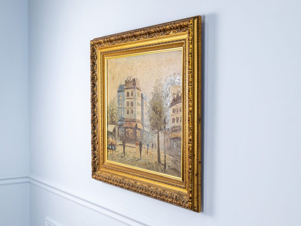 BN4A1043 Антикварний живопис «Вулиця Парижа», К. Бернетт