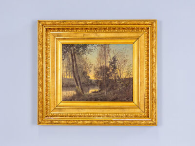 BN4A1365 Антикварний живопис «Пейзаж з річкою»