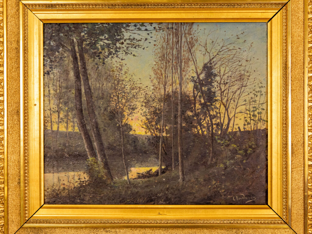 BN4A1368 Антикварний живопис «Пейзаж з річкою»