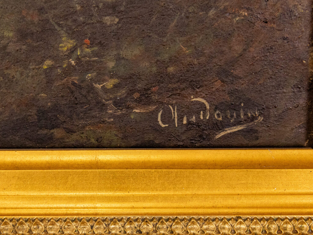 BN4A1372 Антикварний живопис «Пейзаж з річкою»