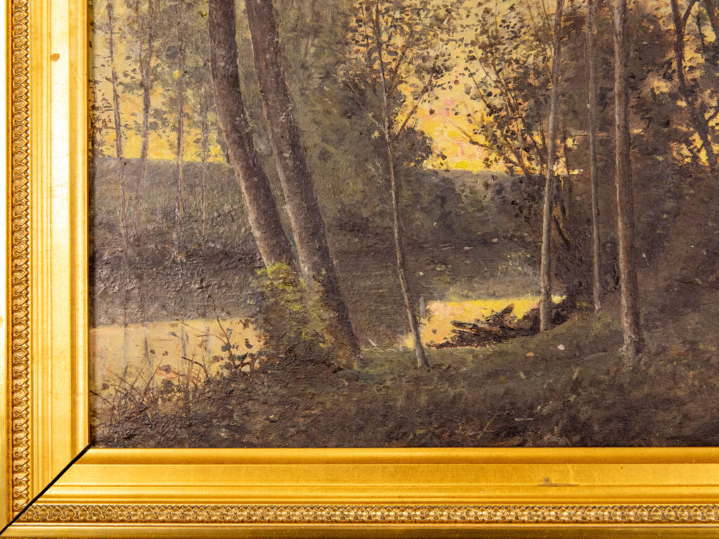 BN4A1378 Антикварний живопис «Пейзаж з річкою»