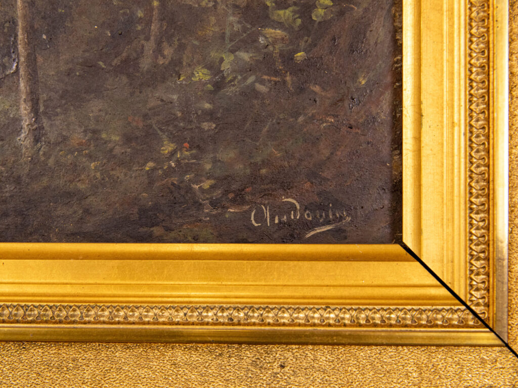 BN4A1379 Антикварний живопис «Пейзаж з річкою»