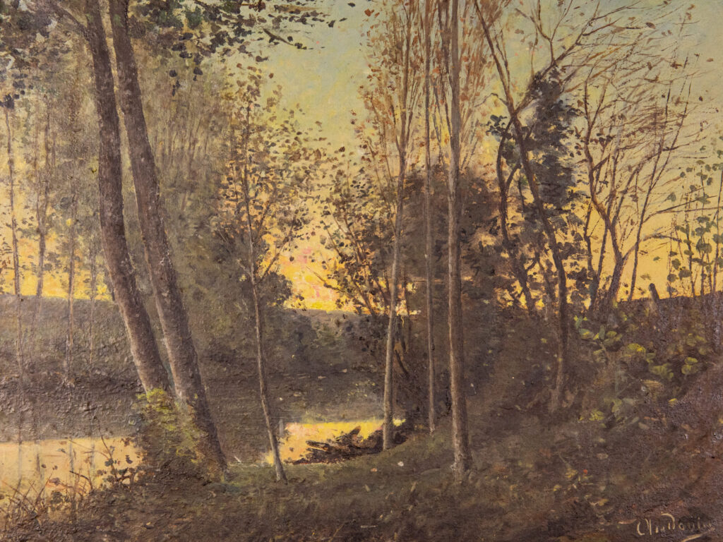 BN4A1384 Антикварний живопис «Пейзаж з річкою»