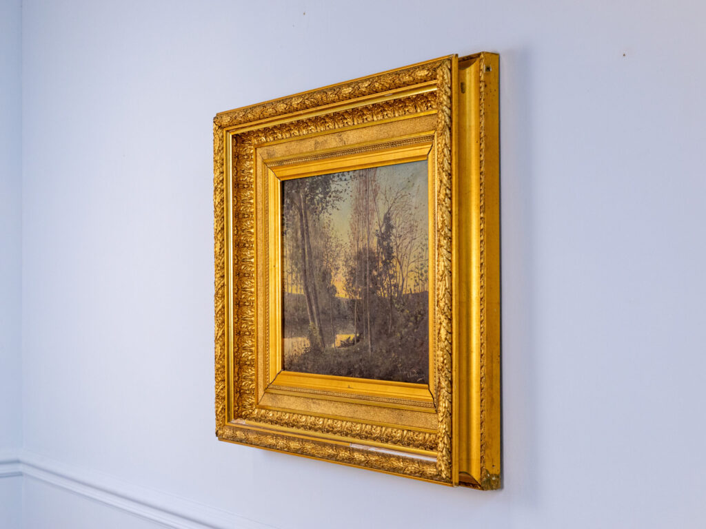 BN4A1388 Антикварний живопис «Пейзаж з річкою»