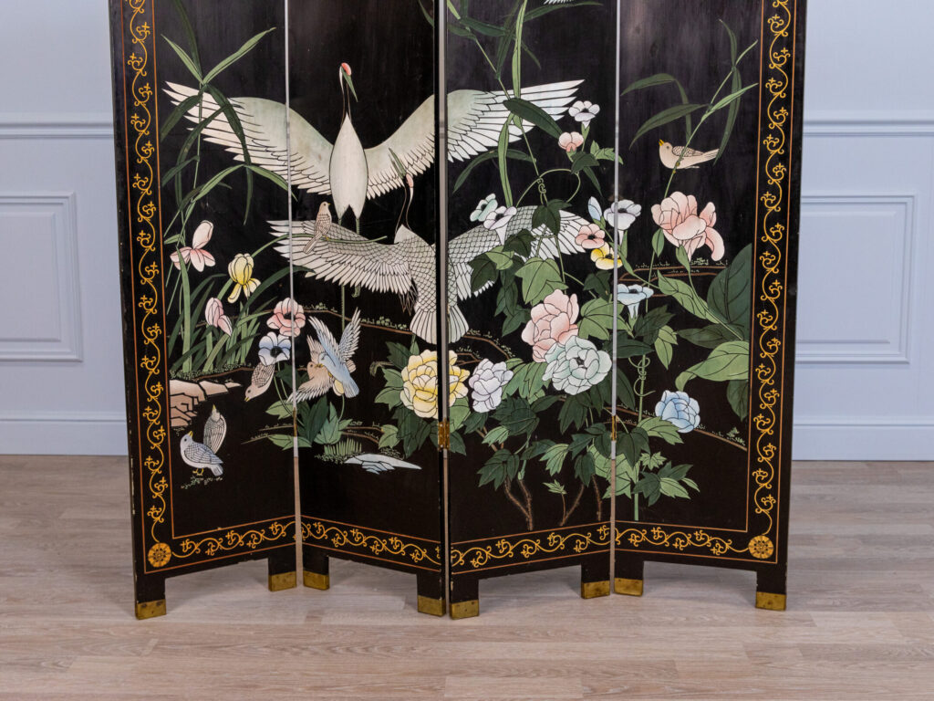 Винтажная ширма в стиле Шинуазри