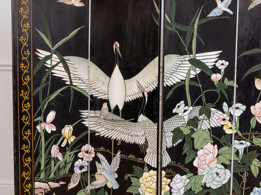 Винтажная ширма в стиле Шинуазри