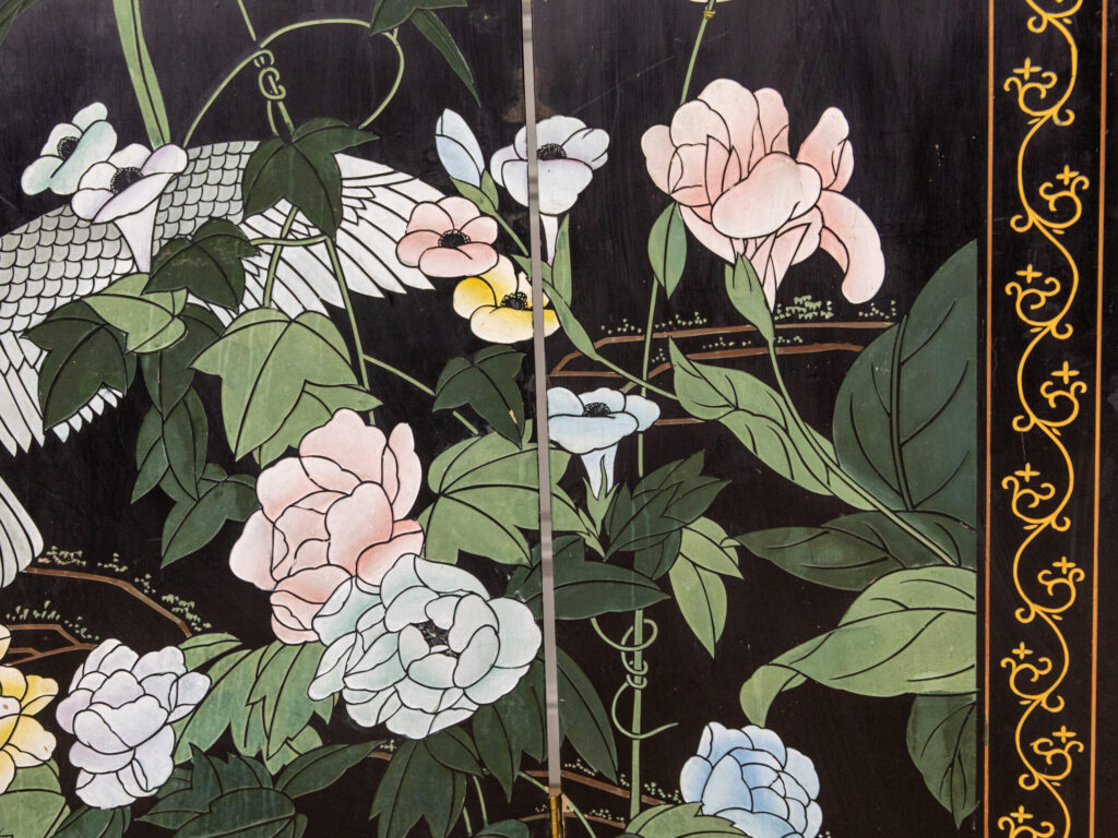 Винтажная ширма в стиле Шинуазри