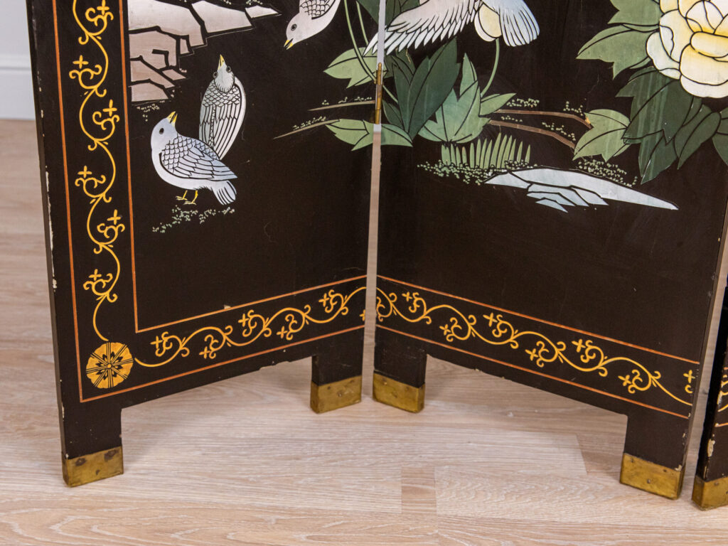 Винтажная ширма в стиле Шинуазри