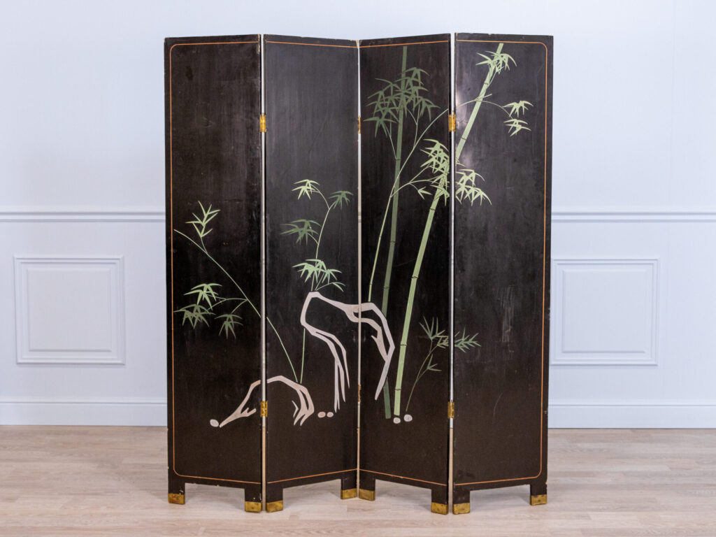 Винтажная ширма в стиле Шинуазри