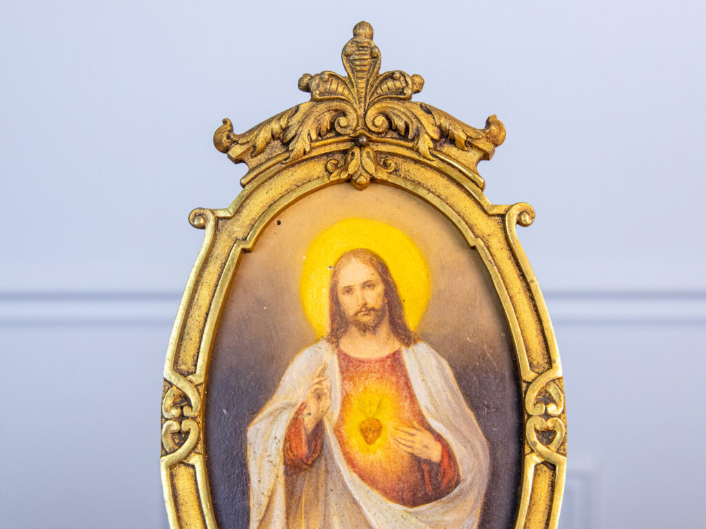 BN4A1843 Антикварна мініатюра «Святе Серце Ісуса Христа»