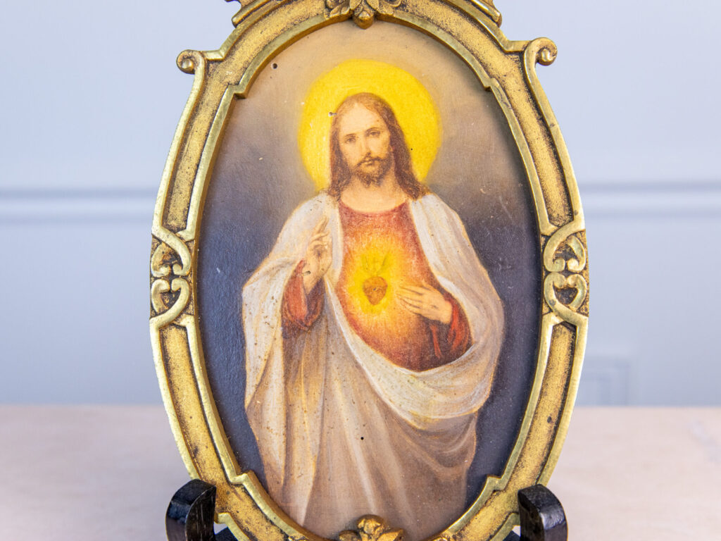 BN4A1852 Антикварна мініатюра «Святе Серце Ісуса Христа»