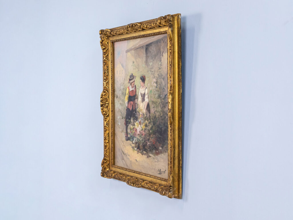 Антикварний живопис «Квіткарка», Ж.Апперт (Georges Appert)