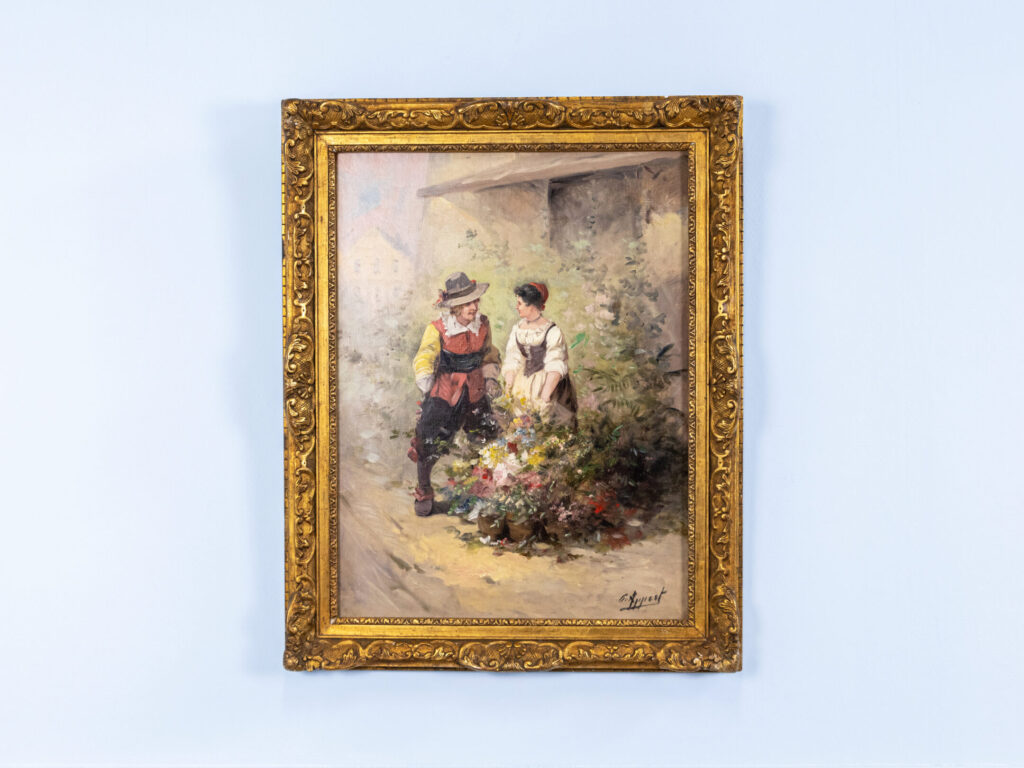Антикварний живопис «Квіткарка», Ж.Апперт (Georges Appert)