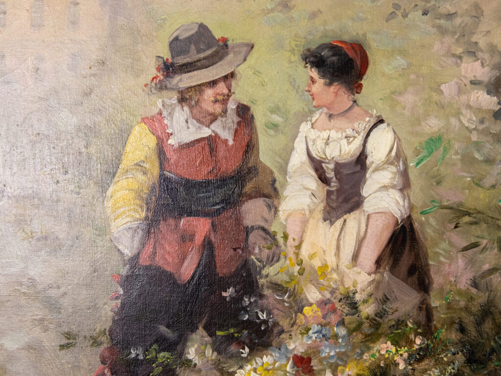 Антикварний живопис «Квіткарка», Ж.Апперт (Georges Appert)