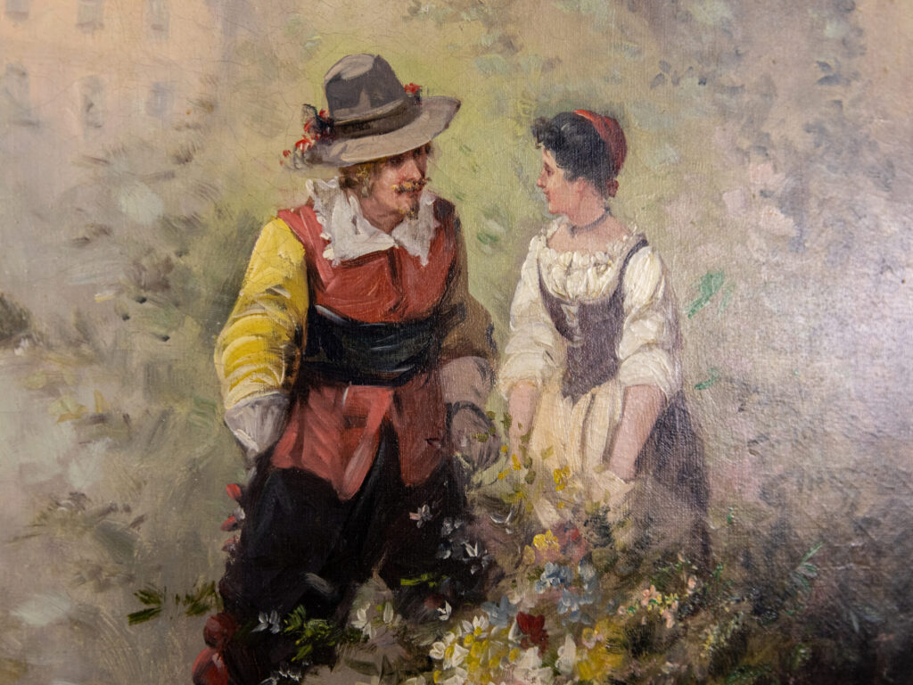 Антикварний живопис «Квіткарка», Ж.Апперт (Georges Appert)