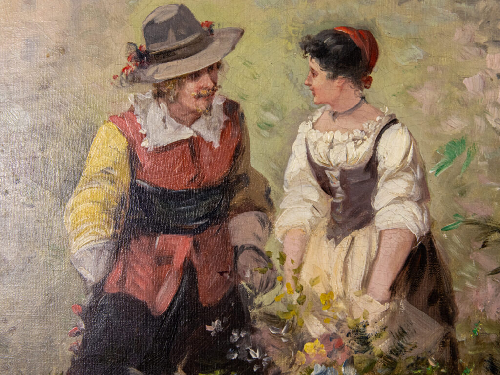 Антикварний живопис «Квіткарка», Ж.Апперт (Georges Appert)