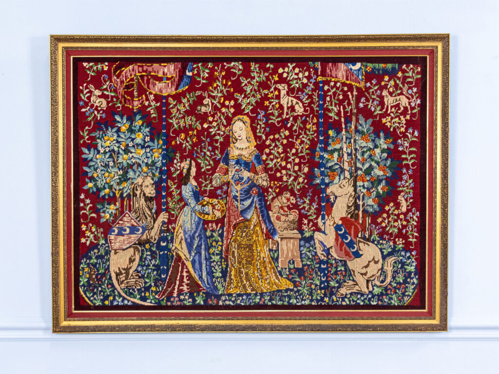 Вінтажний гобелен «Дама з єдинорогом»