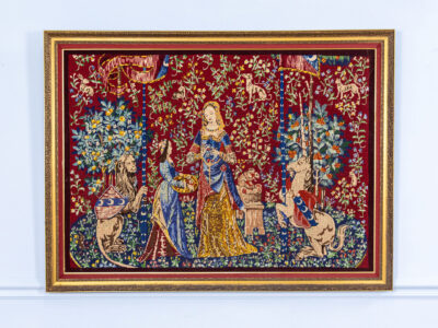 Вінтажний гобелен «Дама з єдинорогом»