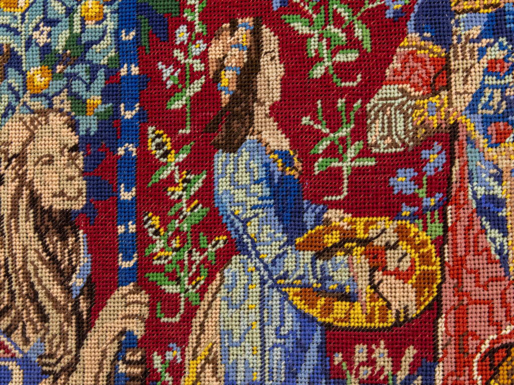 Вінтажний гобелен «Дама з єдинорогом»