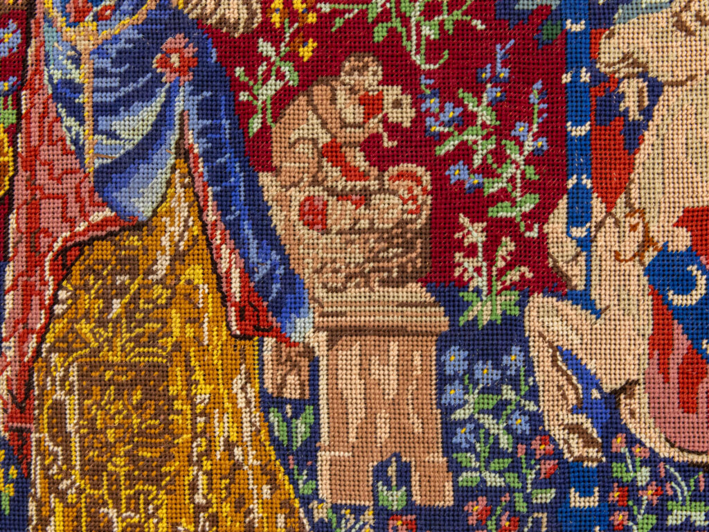 Вінтажний гобелен «Дама з єдинорогом»