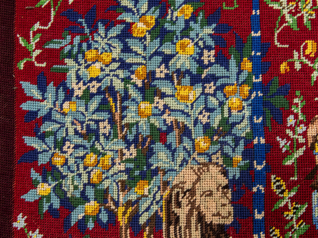 Вінтажний гобелен «Дама з єдинорогом»