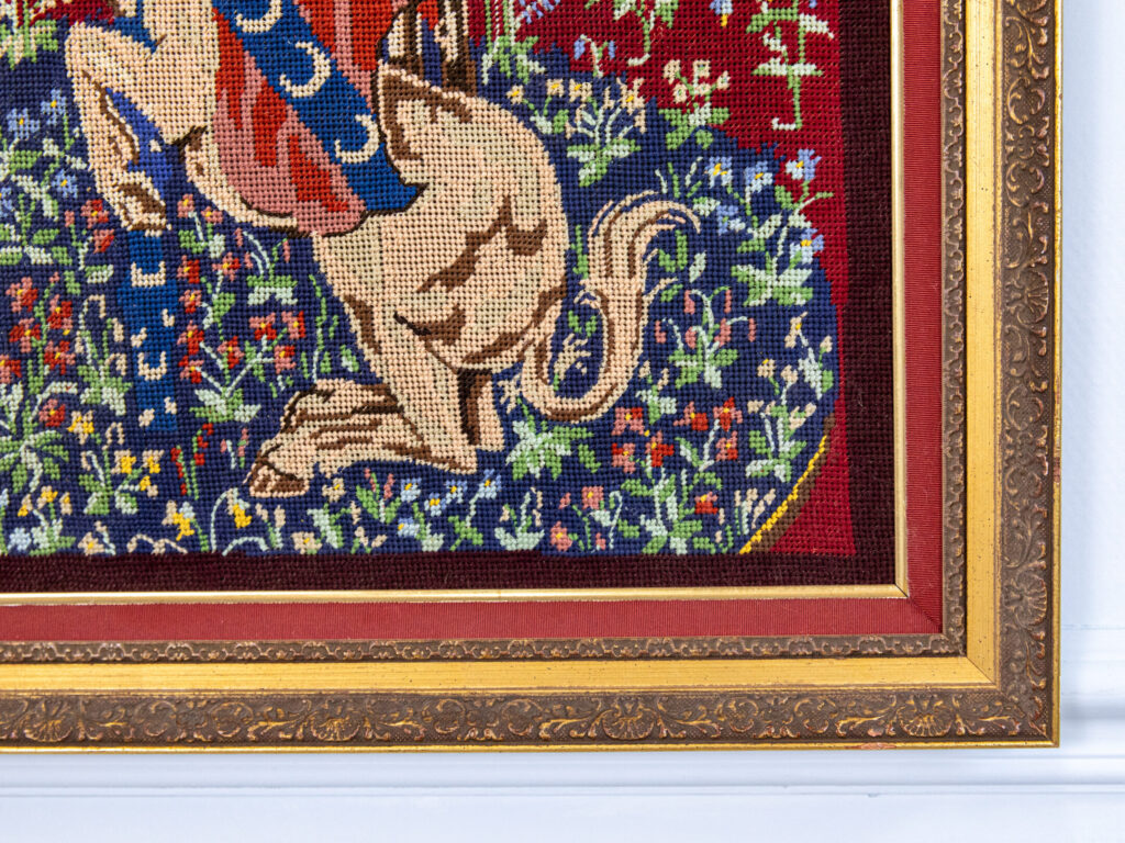 Вінтажний гобелен «Дама з єдинорогом»