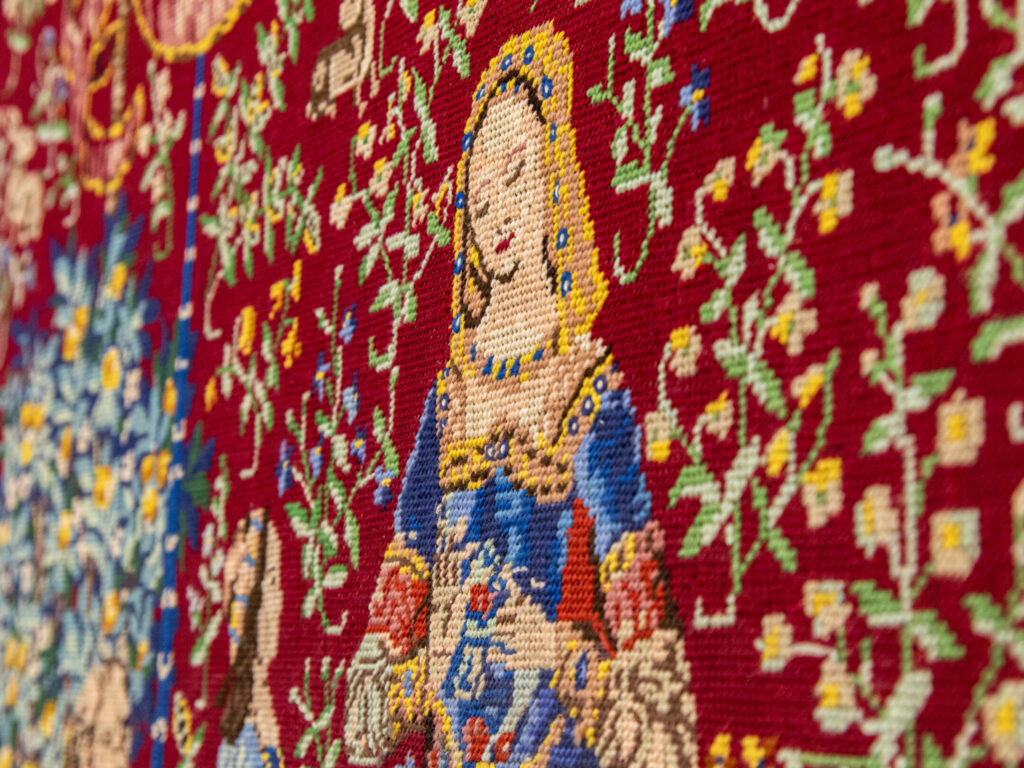 Вінтажний гобелен «Дама з єдинорогом»